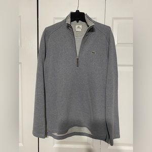 Lacoste 1/4 zip pullover. Gray. EUC. Size 4 (m).
